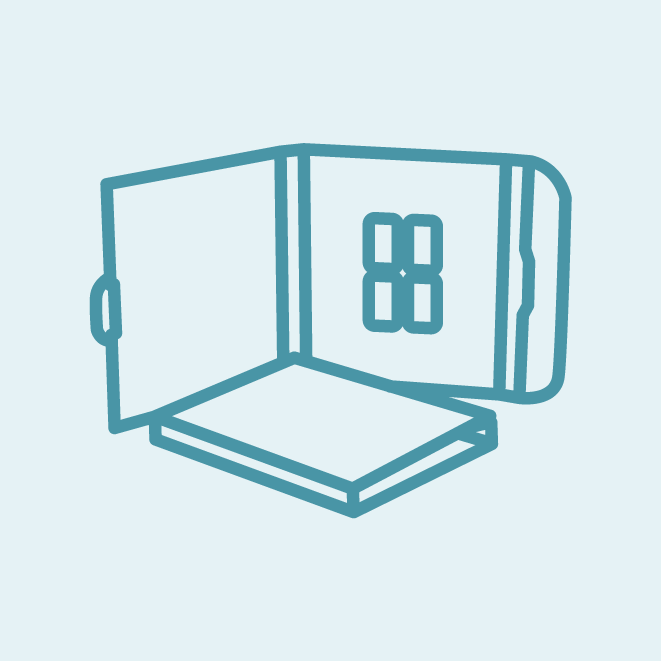 Pharmaceutical wallet packaging for compliance and clinical trial packs.